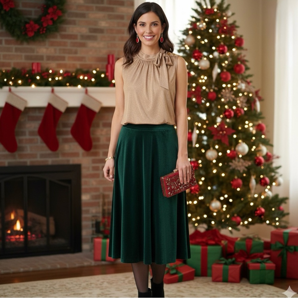 Ellen Tracy Sleeveless Mock Neck Top with Side Bow